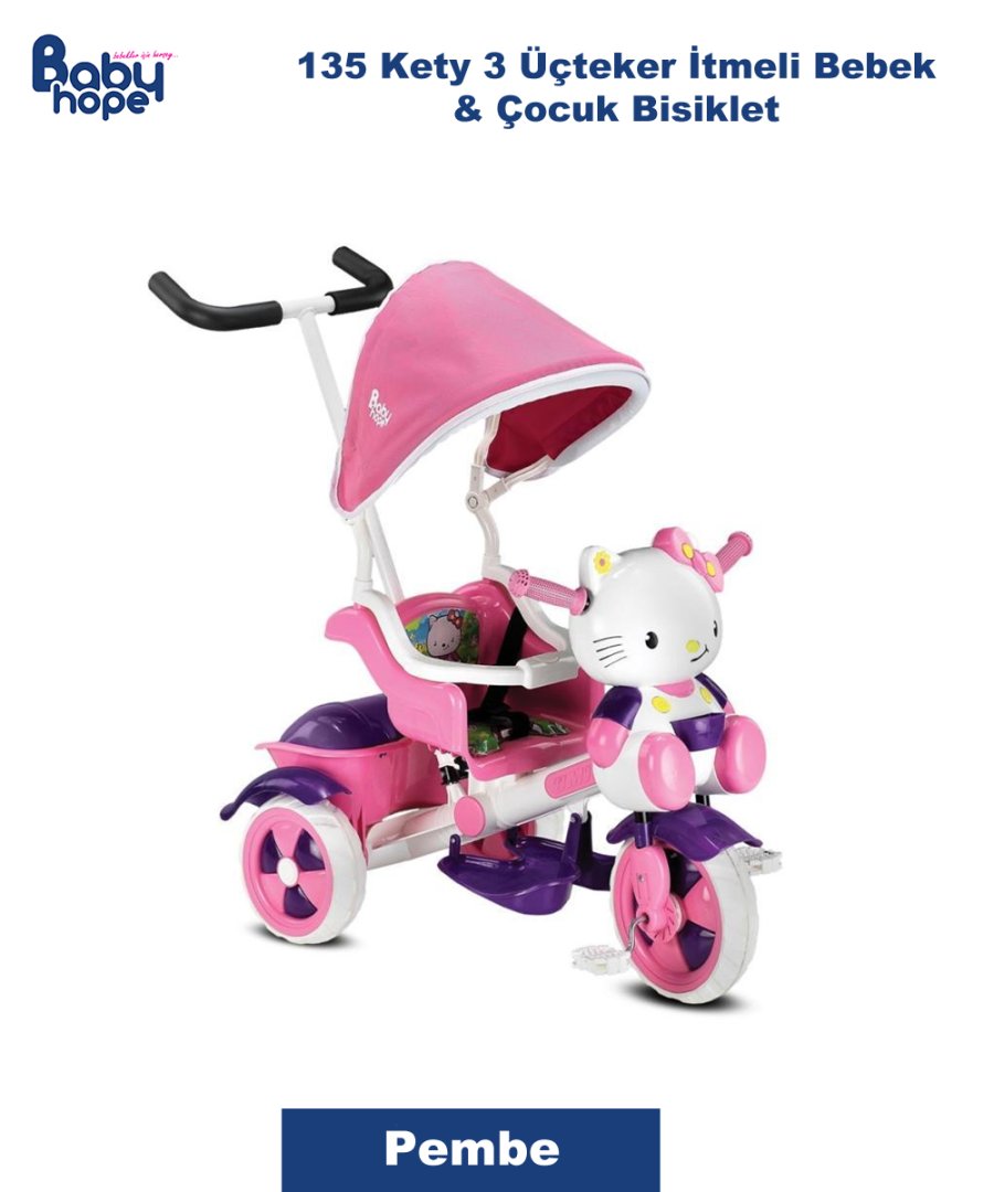 135 Kety 3 Üçteker İtmeli Bebek & Çocuk Bisiklet