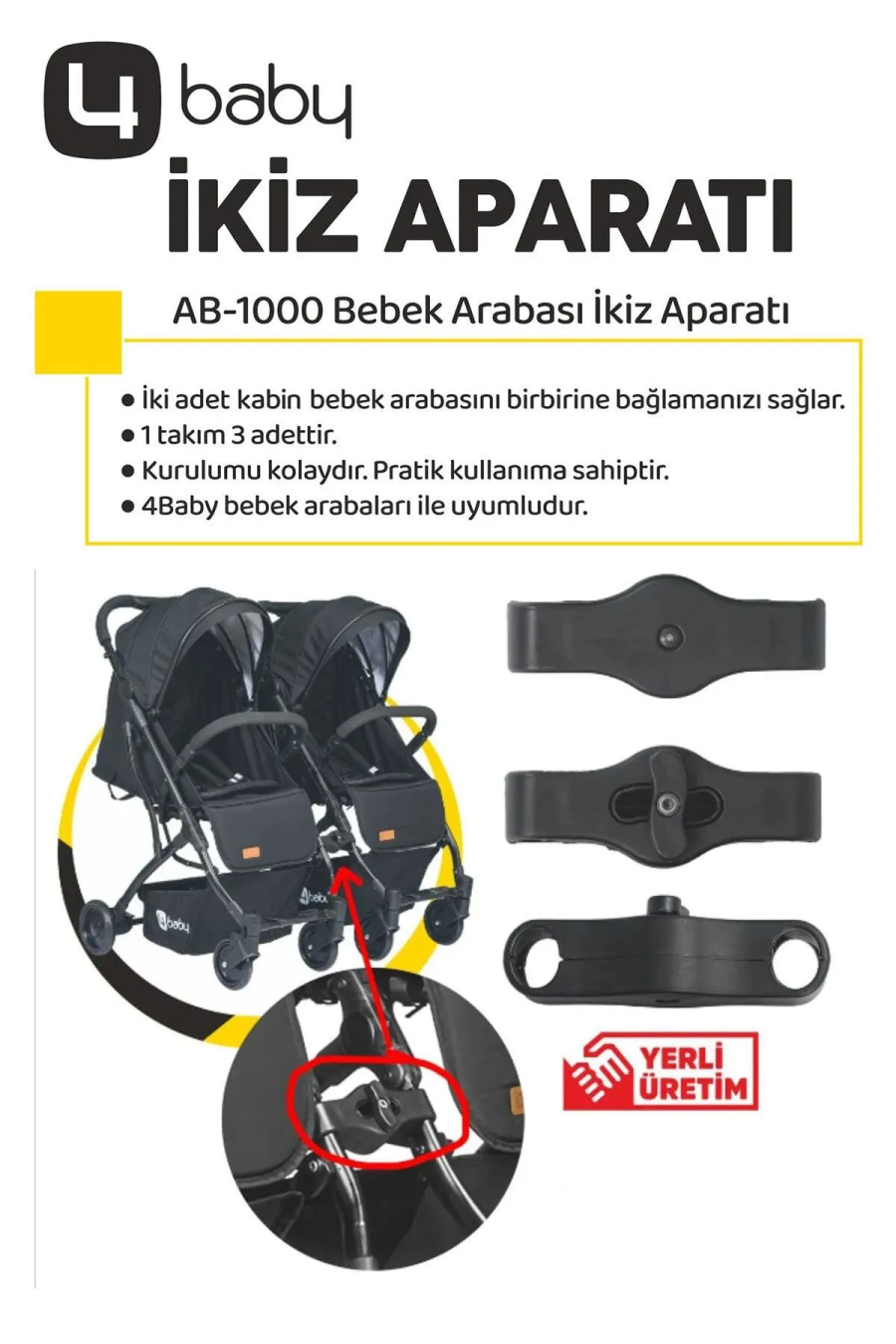 4 Baby İkiz Bağlantı Aparatı