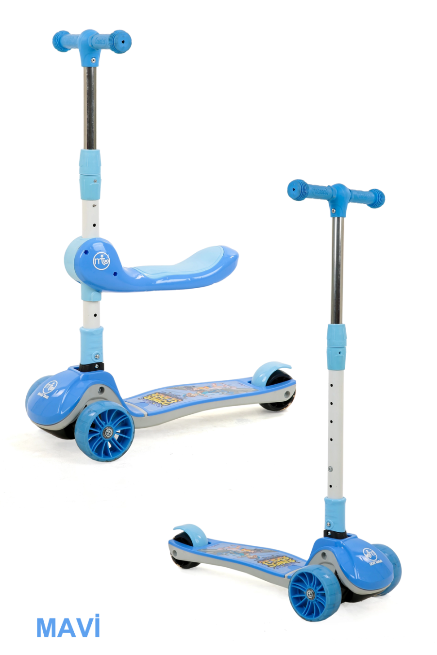 Maxitaxi Zoomy Oturaklı Işıklı Katlanabilir Scooter